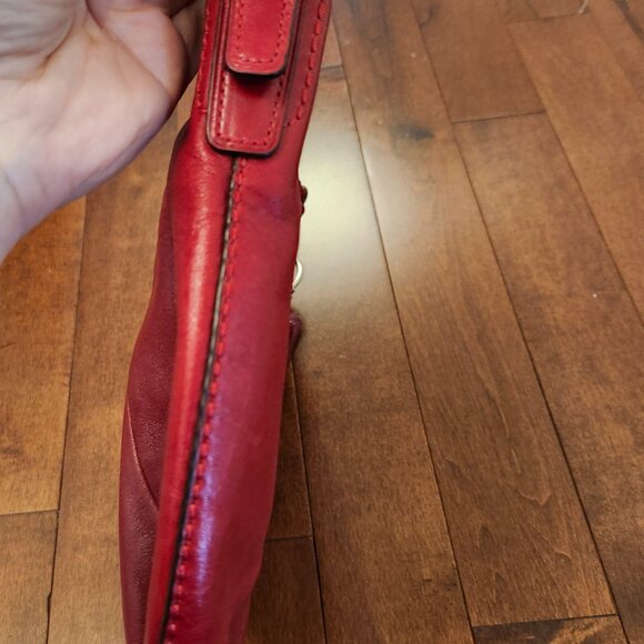 Coach red leather scout hobo bag vintage - Picture 10 of 15